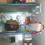 冷蔵庫の中でサンチタンシートを使用